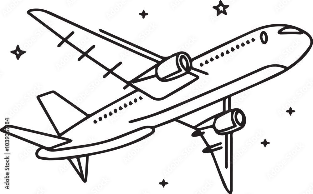 illustration of airplane vector illustration of airplane vector