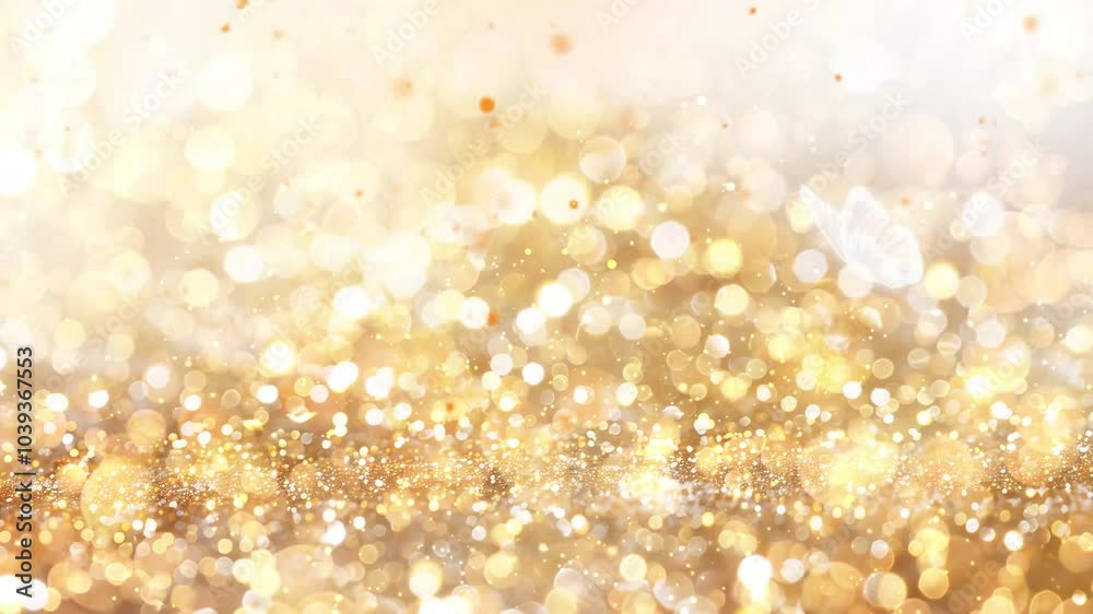 abstract christmas background with golden glitter seamless looping overlay 4k virtual video animation background