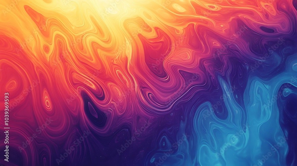 Obraz premium A vibrant, multi-colored background with swirling patterns and a gradient effect, creating a dynamic visual impact