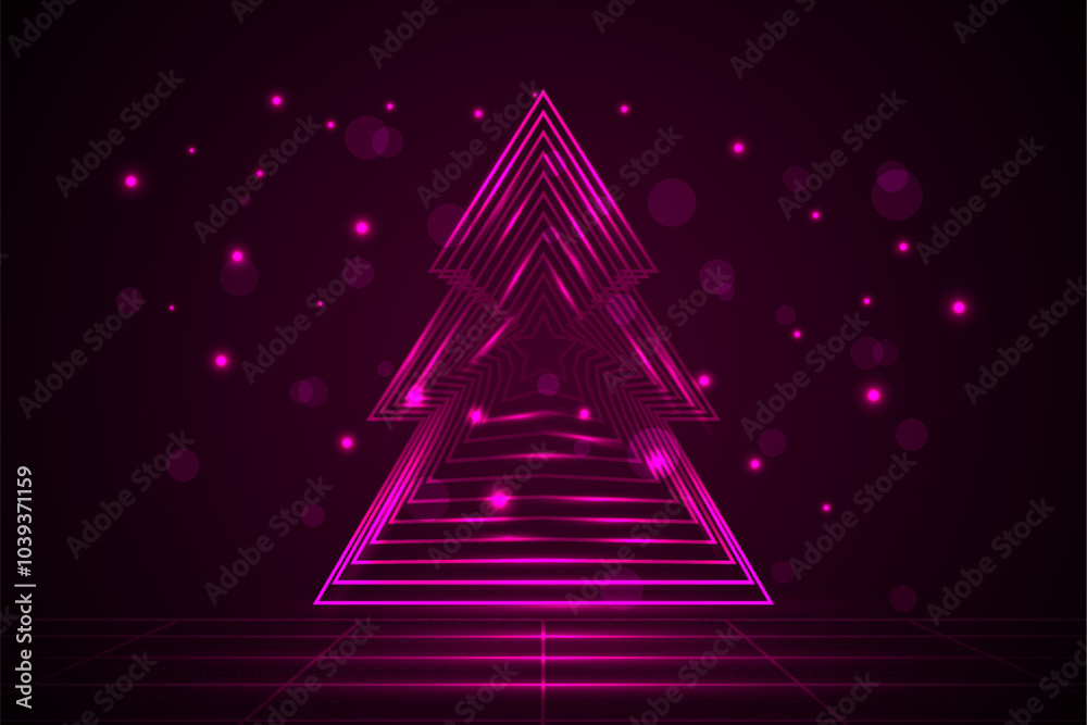 Geometric Christmas design with a vibrant pink neon glow. Ideal for adding a trendy and festive touch to holiday-themed projects, cards, and digital designs. Geometric Christmas design with a vibrant pink neon glow. Ideal for adding a trendy and festive touch to holiday-themed projects, cards, and digital designs.