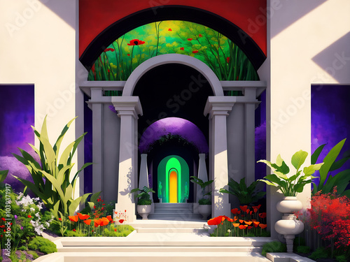 grand garden temple entrance