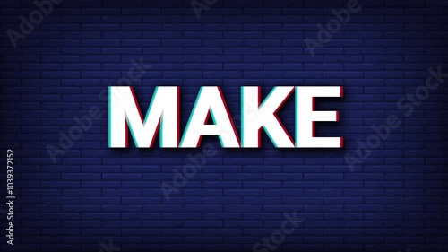 make your own world white text effect animation vedio