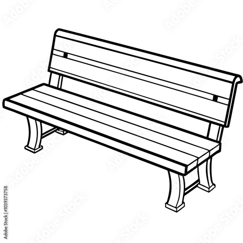 bench on white background