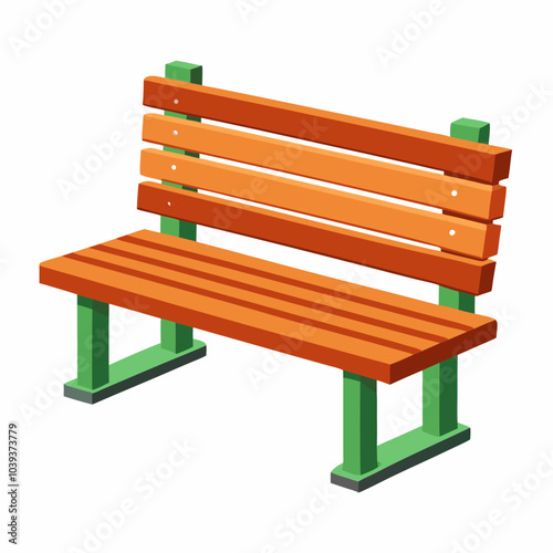 bench on white background
