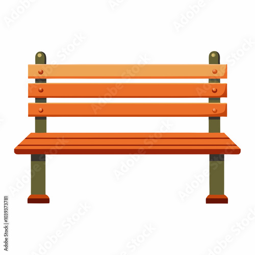 bench on white background