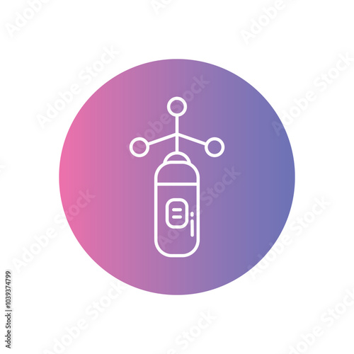 Anemometer vector icon stock illustration