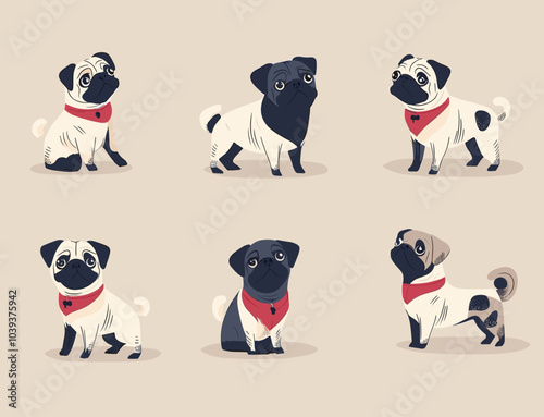 cartoon dog pet cute puppies adorable dogs different breeds funny animals jack russell beagle dachshund golden retriever corgi pug husky