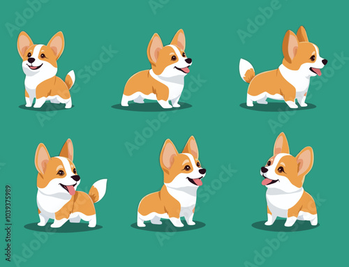 cartoon dog pet cute puppies adorable dogs different breeds funny animals jack russell beagle dachshund golden retriever corgi pug husky