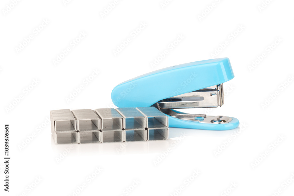 Staples Stapler small isolated on white background Staples Stapler small isolated on white background