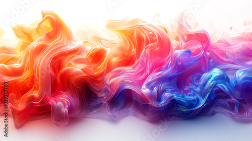 Vibrant swirls of color dance in an abstract display of fluid art in bright hues