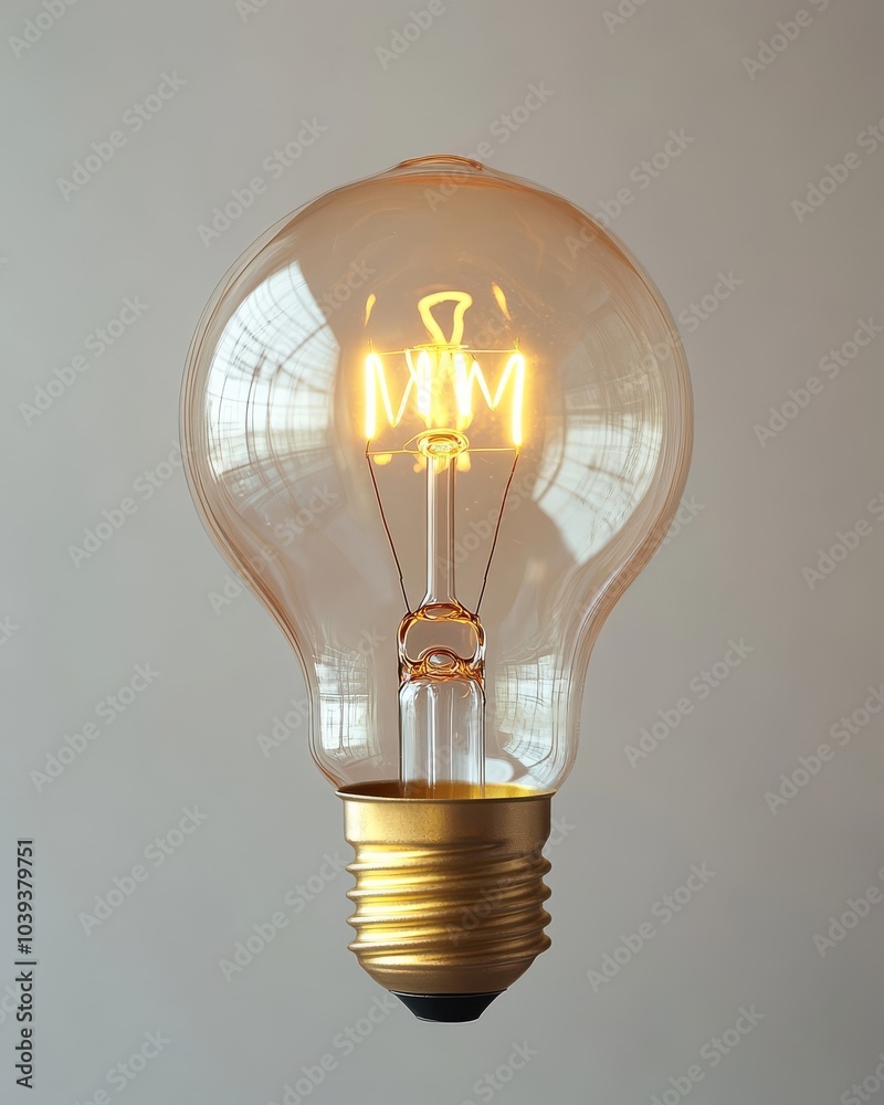 Glowing Filament Light Bulb with Warm Illumination Glowing Filament Light Bulb with Warm Illumination