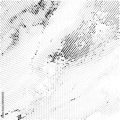 Abstract monochrome halftone background. Vector illustration	