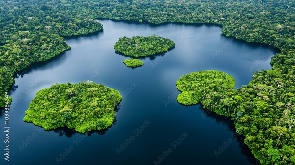 Imagine the world's continents as islands in a vast, green lake, surrounded by lush rainforest. This picture helps us understand how important it is to protect nature and be aware of climate change. Imagine the world's continents as islands in a vast, green lake, surrounded by lush rainforest. This picture helps us understand how important it is to protect nature and be aware of climate change.