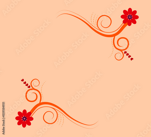 Vector base Frame design with bail style in light color background