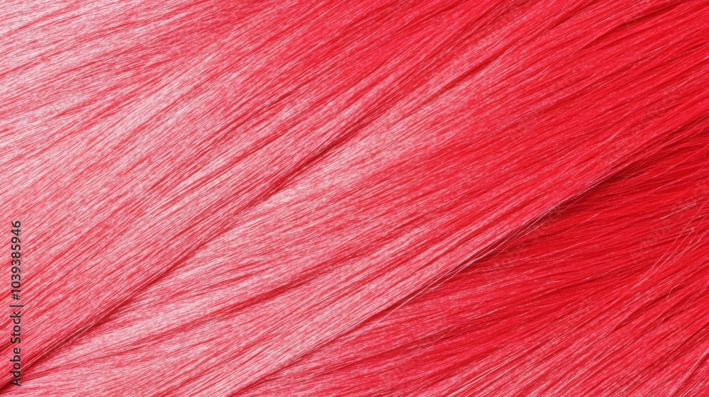 Fototapeta premium Vibrant Cherry Red Hair Texture with Dynamic Lighting in Bold Color Aesthetic