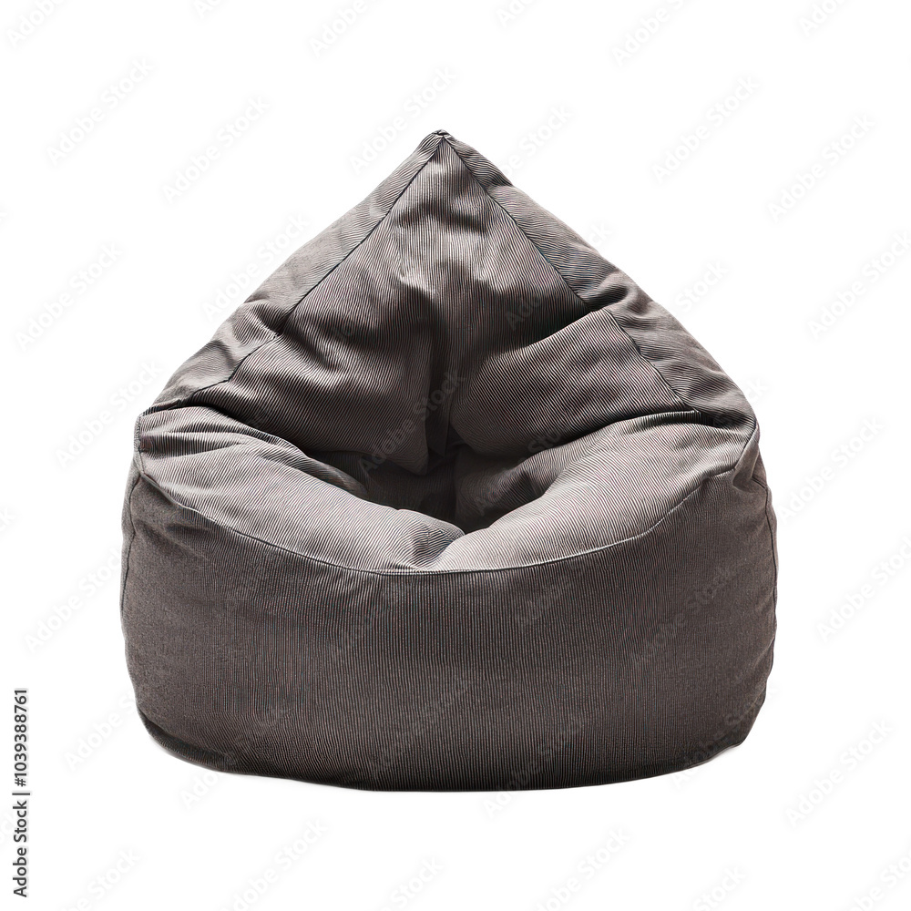 Comfortable bean bag with a plush interior and casual design, perfect for lounging or casual seating. isolated on transparency background Comfortable bean bag with a plush interior and casual design, perfect for lounging or casual seating. isolated on transparency background