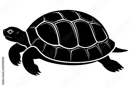 Tortoise icon | isolated vector silhouette illustration on white background