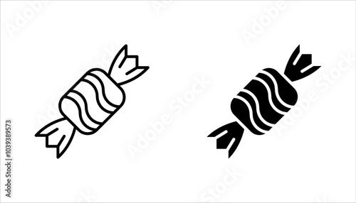 Set of Candy icon symbol. vector illustration on white background