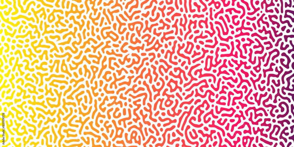 Hand drawn abstract shape seamless pattern gradient background