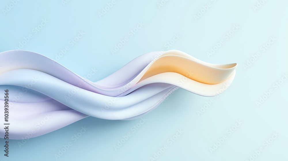 Smooth Flowing Pastel Curves on Light Blue Background Smooth Flowing Pastel Curves on Light Blue Background