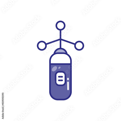 Anemometer vector icon stock illustration