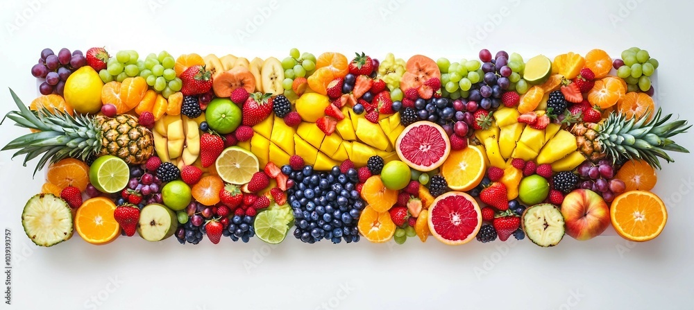 Rainbow of Fresh Fruits and Berries Rainbow of Fresh Fruits and Berries