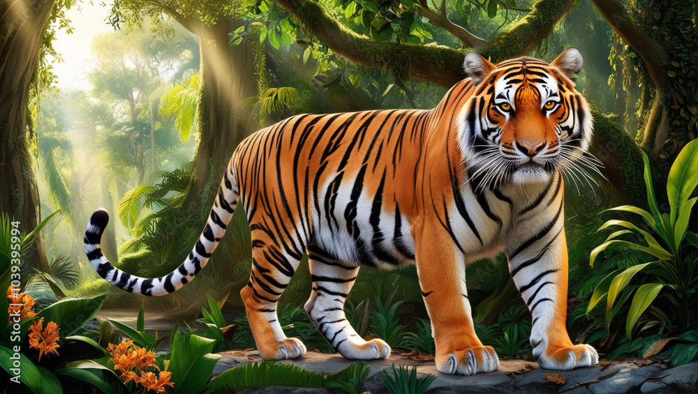 tiger in the jungle tiger in the jungle