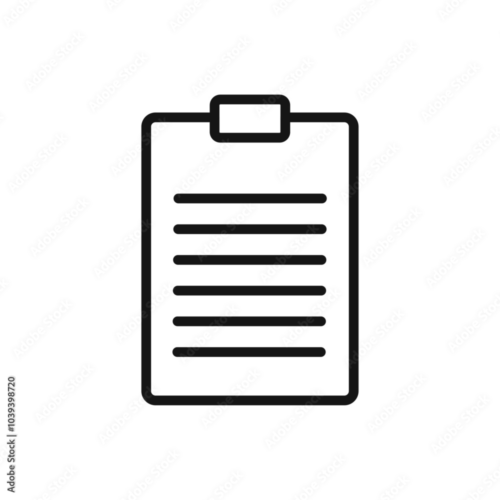 Clipboard icon Thin line art isolated Clipboard icon Thin line art isolated