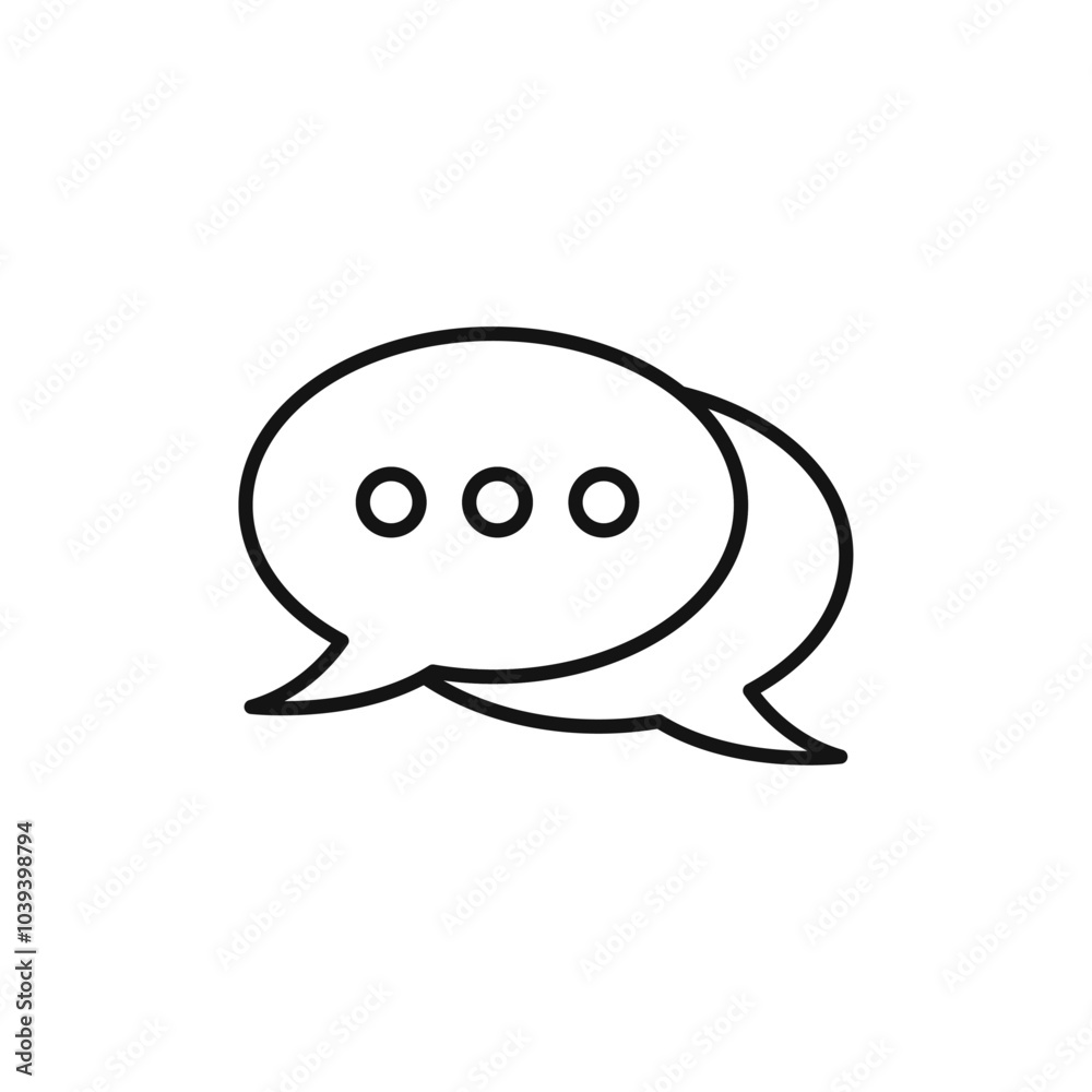 Communication icon Thin line art isolated Communication icon Thin line art isolated