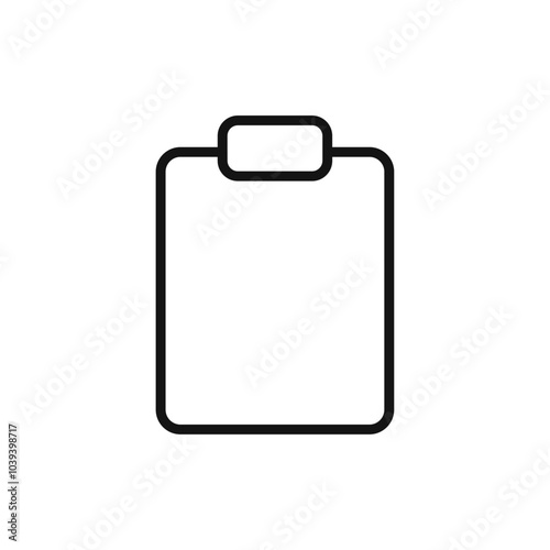 Clipboard icon Thin line art isolated