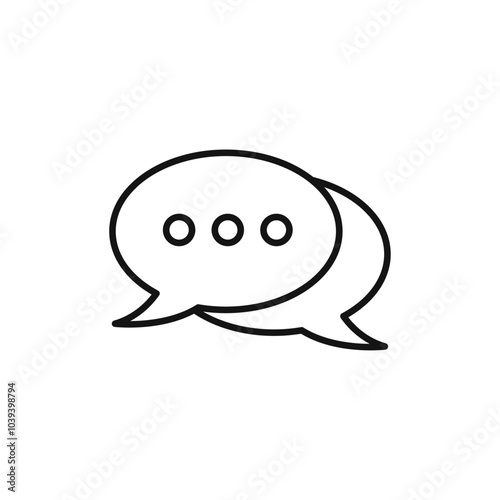 Communication icon Thin line art isolated