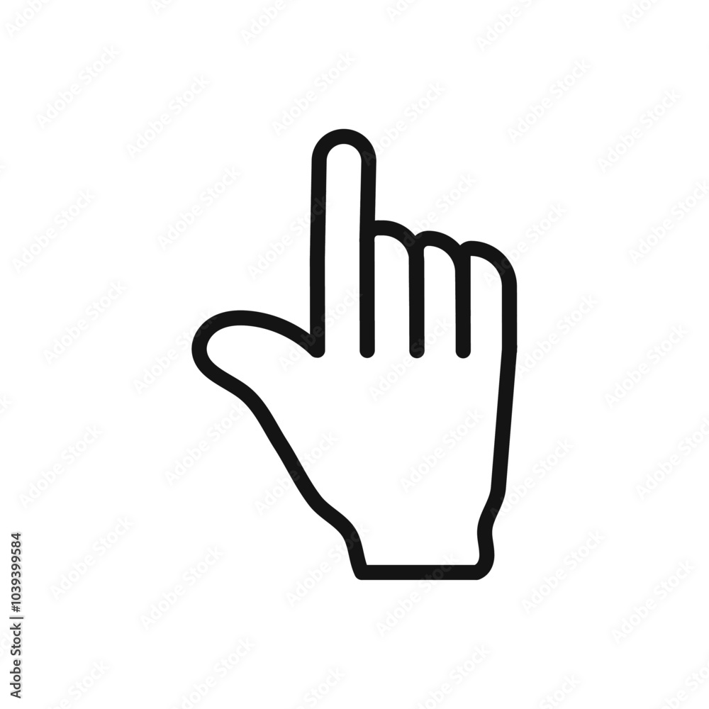Finger icon Thin line art isolated Finger icon Thin line art isolated