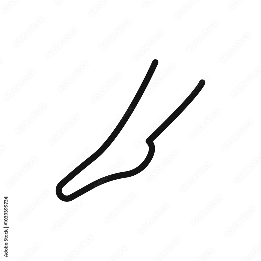 Foot icon Thin line art isolated Foot icon Thin line art isolated