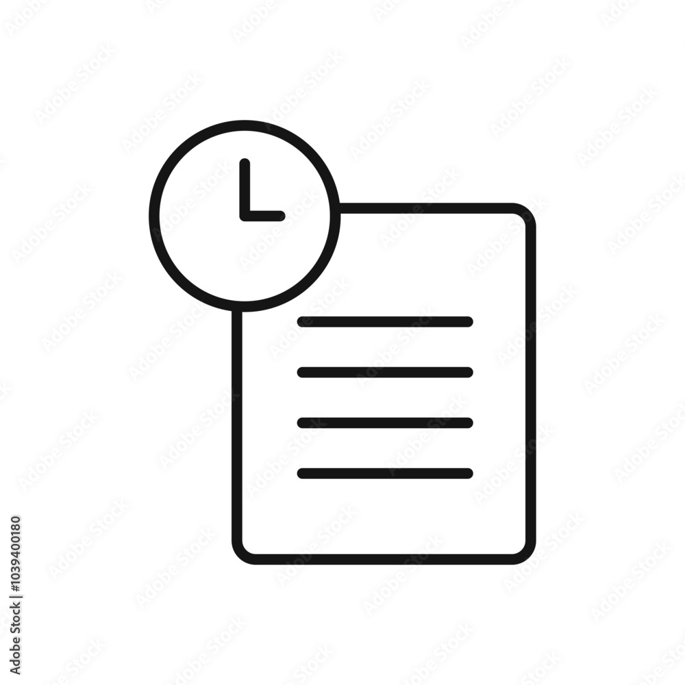 History icon Thin line art isolated History icon Thin line art isolated