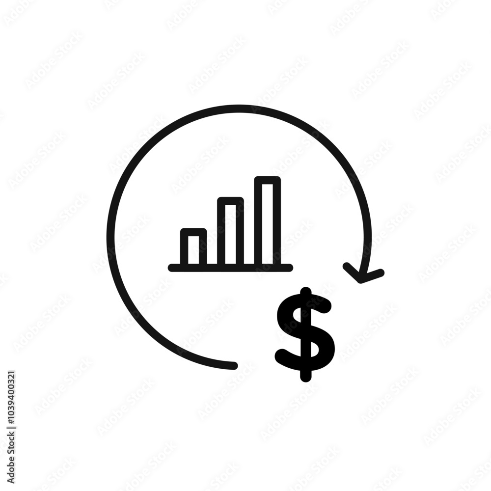 Investment icon Thin line art isolated Investment icon Thin line art isolated