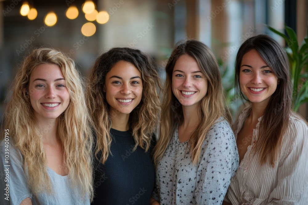 Female startup business team, Generative AI Female startup business team, Generative AI