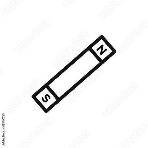 Magnet icon Thin line art isolated