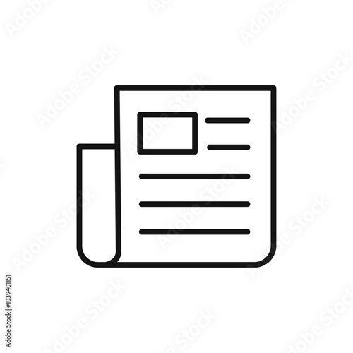 News icon Thin line art isolated