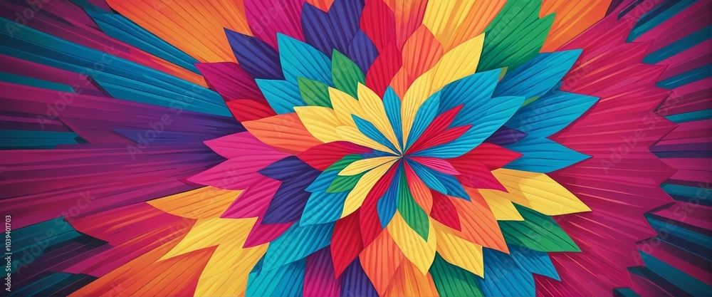 Vibrant Symmetry in Digital Artistic Design, Wall Paper Design, Illustration, Background Vibrant Symmetry in Digital Artistic Design, Wall Paper Design, Illustration, Background