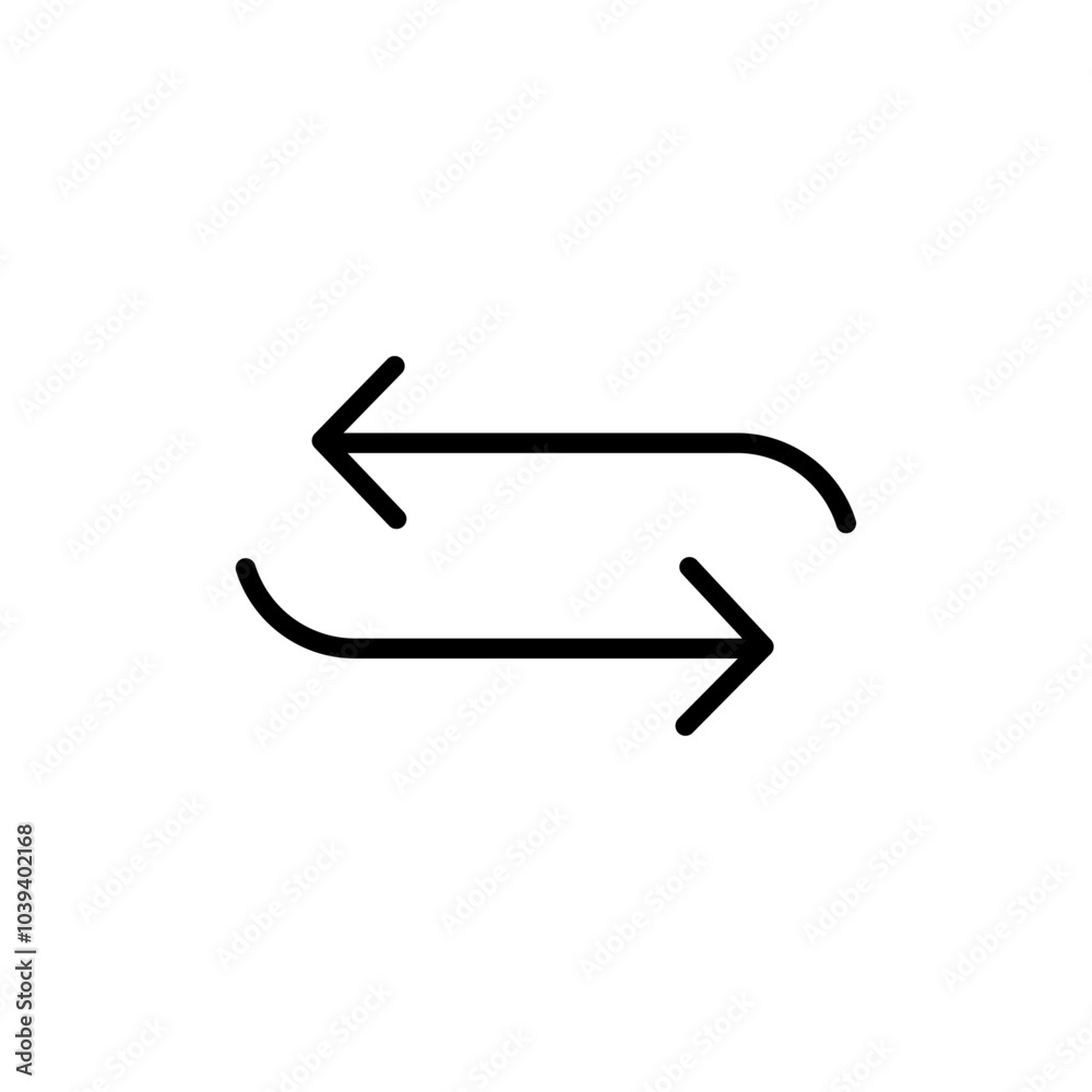 Repeat icon Thin line art isolated Repeat icon Thin line art isolated