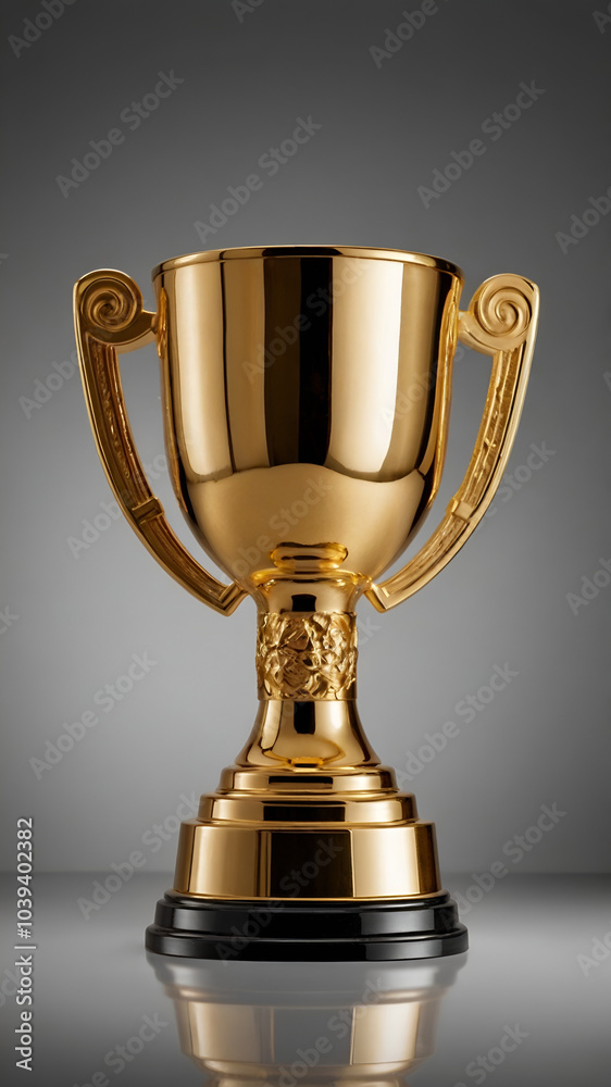 gold cup on a black background gold cup on a black background
