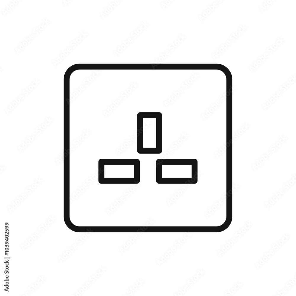 Socket icon Thin line art isolated Socket icon Thin line art isolated