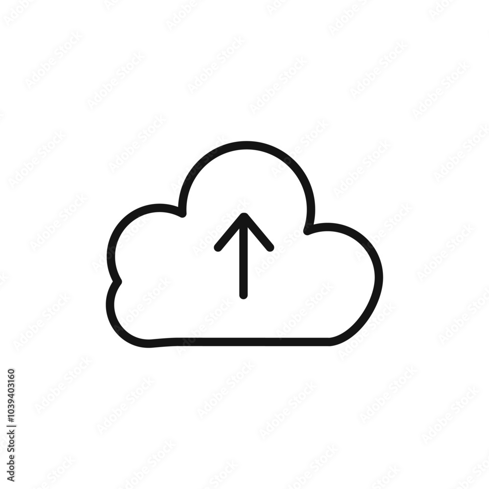 Upload icon Thin line art isolated Upload icon Thin line art isolated