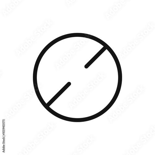 Unblocked icon Thin line art isolated