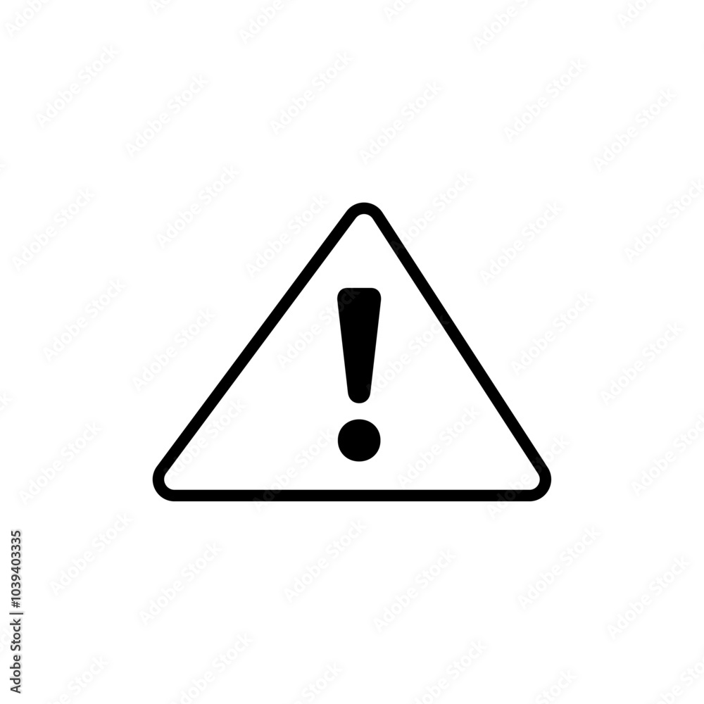 Warning icon Thin line art isolated Warning icon Thin line art isolated
