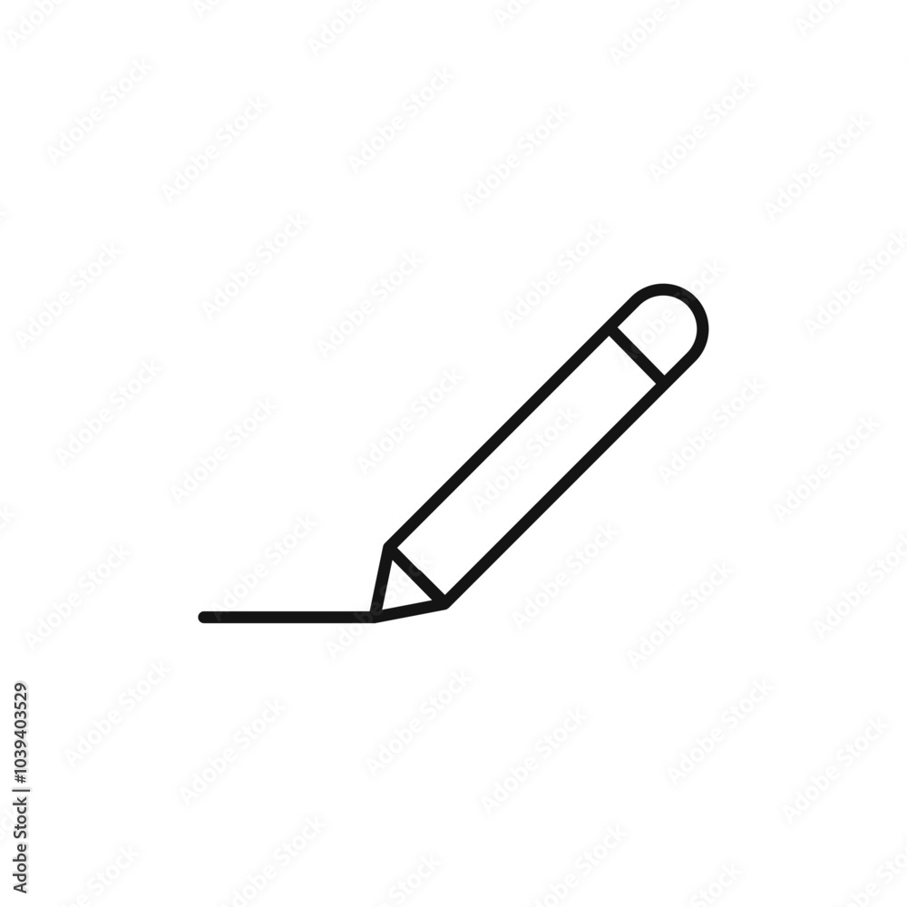 Fototapeta premium Writing icon Thin line art isolated