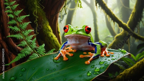 red eyed tree frog