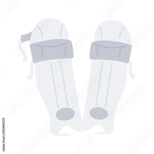 Hand drawn icon of cricket pads in modern style