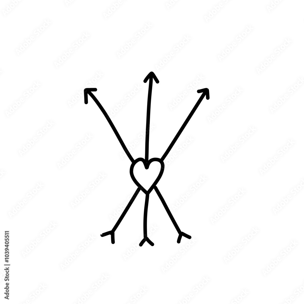 Valentine heart arrow Valentine heart arrow