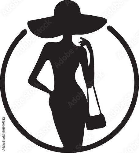 Stylish girl logo